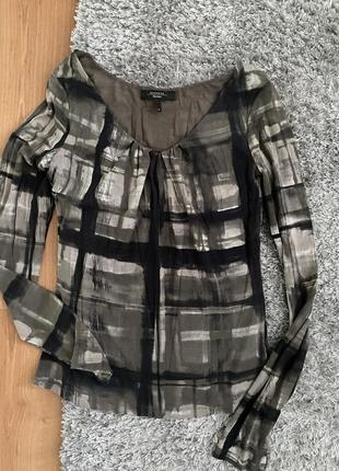 Топ/логслив из вискозы max mara weekend m🤎абстракция🤎