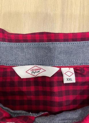 Акция 🎁 стильная рубашка lee cooper sleeve gingham в клетку большого размера levis h&amp;m6 фото