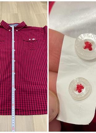 Акция 🎁 стильная рубашка lee cooper sleeve gingham в клетку большого размера levis h&amp;m10 фото