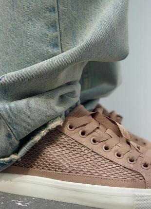 Кеды пудровые беж в сеточку zara 37 38 размер
