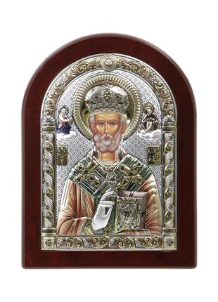 Срібна ікона святий миколай (7,5 х 11 см) valenti 84126 2l col