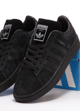 New 🔥 кроссовки adidas campus all black1 фото