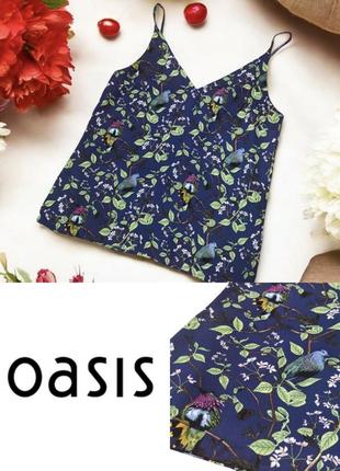 Гарна майка топ принт птиці та квіти oasis етикетка