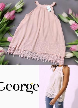 Красивая блуза топ george кружево бисер этикетка