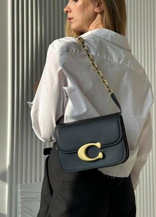 Крутая сумка черного цвета в стиле coach premium коуч🤩