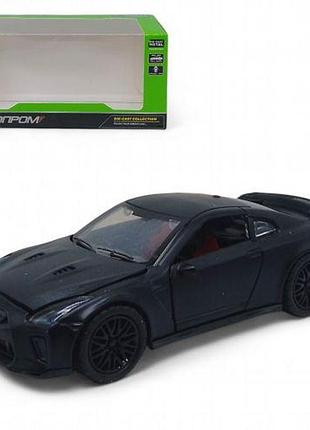 Машина металева автопром "nissan gtr" чорна