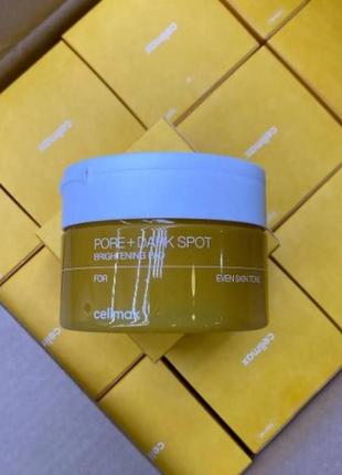 Celimax - pore + dark spot brightening pad - освітлювальні педи для обличчя - 40шт.