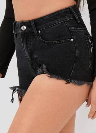 Круті джинсові шорти висока посадка mom shein 36/s6 фото
