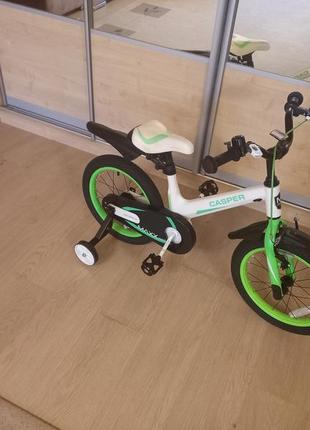Велосипер casper 16 радіус салатовий для хлопчика зелений 4 5 6 років дитячий 100 120 см