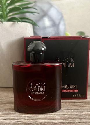 Оригинальный миниатюра yves saint laurent black opium over red парфюмированная вода для женщин, 7.5мл❤️