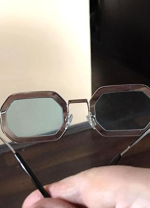 Morgan солнцезащитные восьмигранные очки с голубыми стеклами.