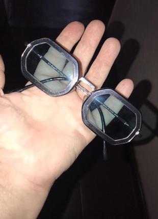 Morgan солнцезащитные восьмигранные очки с голубыми стеклами.