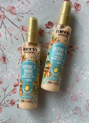 Сыворотка для волос inecto dream crème define & shine / сыворотка с аргановым маслом / сыворотка inecto / несмываемая сыворотка для волос