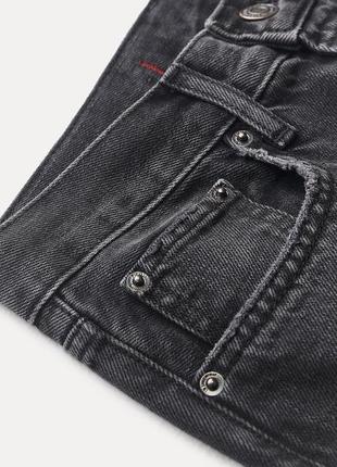 Укорочені джинси zara прямі джинси slim fit - straight leg - mid rise7 фото