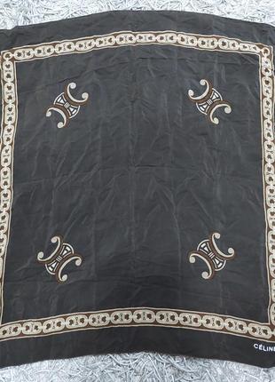 Шикарний шелковый винтажный платок платок, celine paris.