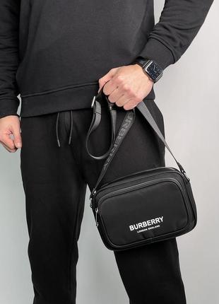 Мужская сумка через плечо burberry paddy bag in black 22 х 15 х 8 см