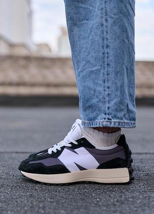 New balance 327 black white premium 36