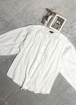 Massimo dutti хлопковая блуза, рубашка оверсайз2 фото