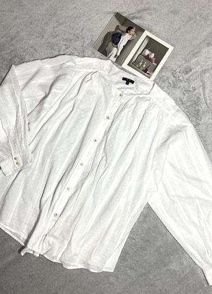 Massimo dutti хлопковая блуза, рубашка оверсайз3 фото