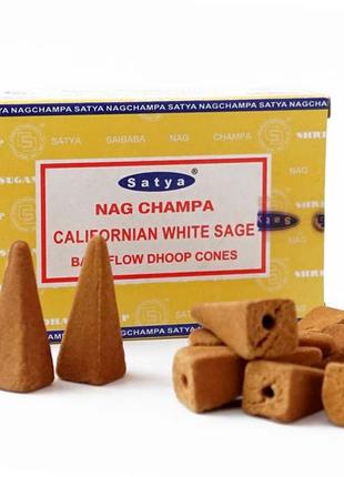Satya back flow cones white sage біла шавлія bm