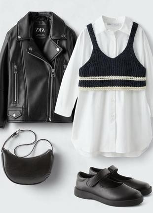 Новинка! стильная кожаная куртка-косуха zara унисекс.