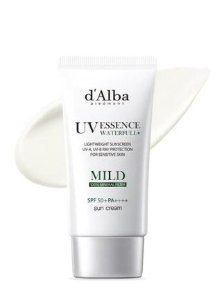 Сонцезахисний крем d'alba waterfull mild sun cream spf 50+pa+++, 50 мл
