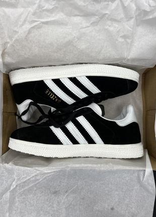 Кроссовки adidas gazelle black/white7 фото