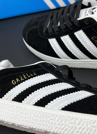 Кроссовки adidas gazelle black/white5 фото