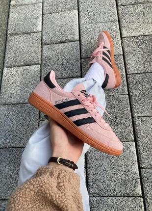 Женские кроссовки adidas spezial pink/black1 фото