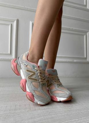 Кросівки new balance 9060 × joe freshgoods baby shower inside voices blue pink8 фото