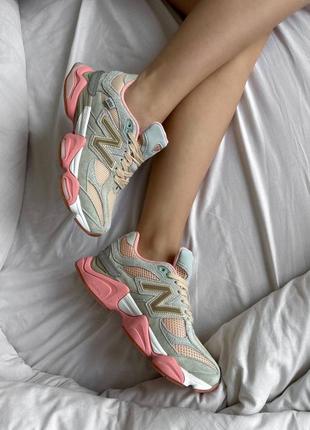 Кросівки new balance 9060 × joe freshgoods baby shower inside voices blue pink6 фото