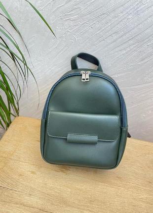 Серый — качественный заокругленный фабричный рюкзак с металлической фурнитурой, с карманом спереди(луцк, 779)9 фото