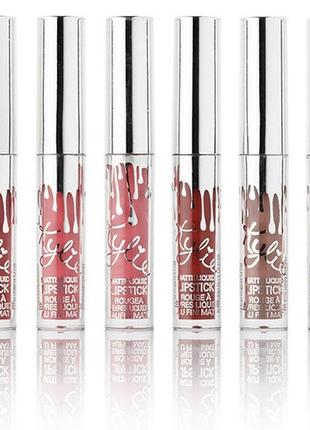 Набір рідких матових помад kylie holiday edition metal matte lipstick 12 штук код.12 pcs