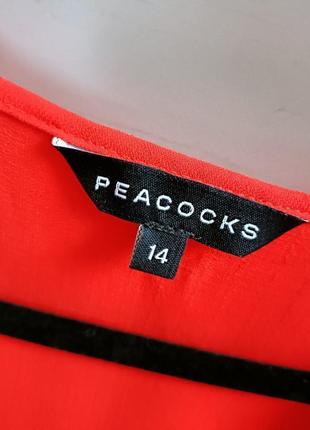 Яркая красная блуза от peacocks, размер xl5 фото