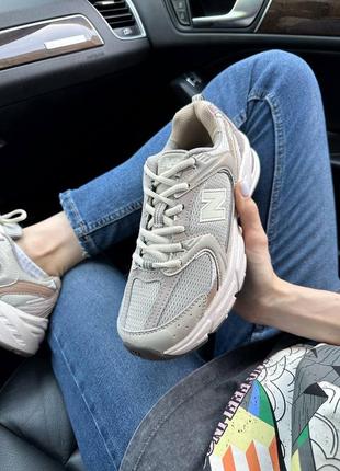 Женские new balance 530 beige9 фото