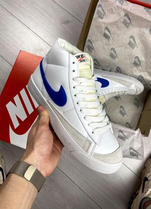 Nike blazer mid 77 white & blue