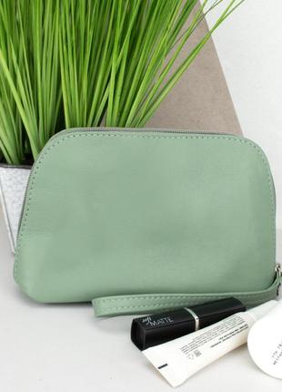 Косметичка жіноча маленька шкіряна viva 033 салатова в сумку