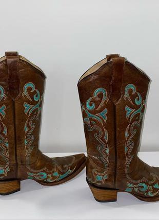 Женские кожаные ковбойские сапоги казаки circle g western made in mexico