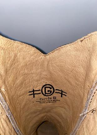 Женские кожаные ковбойские сапоги казаки circle g western made in mexico