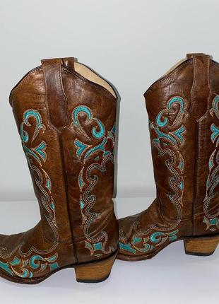 Женские кожаные ковбойские сапоги казаки circle g western made in mexico