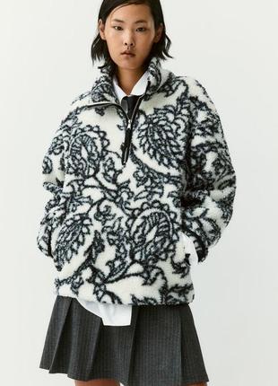 Жакет анорак тедд флисовый куртка свитер кофта h&m hm 1207593004 оригинал ✅ xs s m l xl xxl