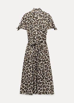 Невловима леопардова сукня zara розмір s2 фото