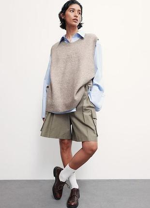 Жилет жилетка безрукавка бежева з шерсті 1167597004 h&m hm оригінал ✅ xxs xs s m l xl xxl