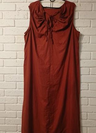 Льняна сукня вільного крою6 фото