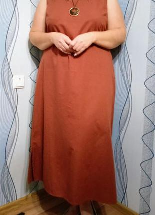 Льняна сукня вільного крою2 фото