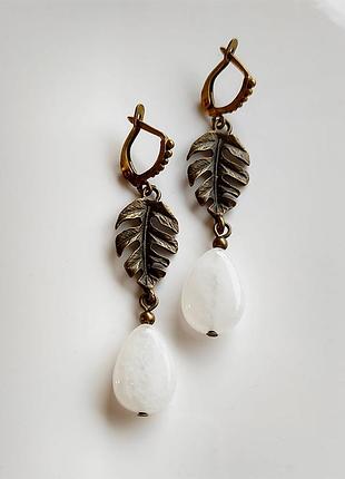 Серьги с горным хрусталем, горный хрусталь