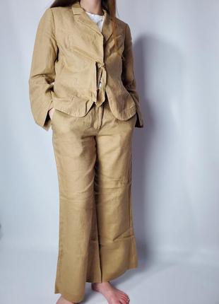 Льняной костюм пиджак и брюки2 фото