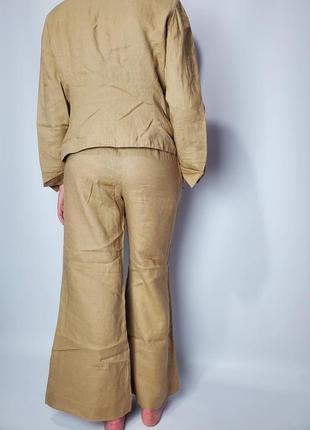 Льняной костюм пиджак и брюки3 фото