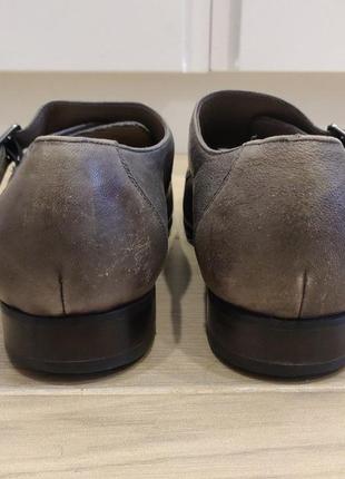 Акция 🎁 стильные кожаные туфли монки zara man серого цвета clarks geox6 фото