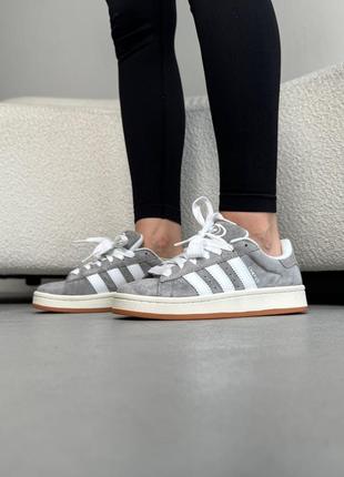 Женские кроссовки adidas campus 00s grey/white2 фото